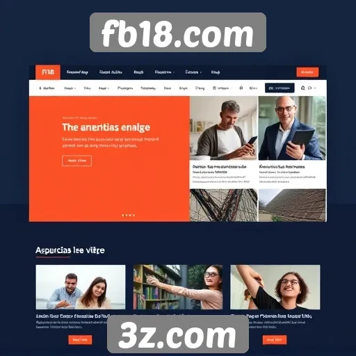 Usabilidade e design do site fb18.com em destaque